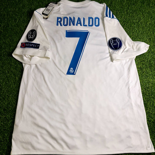 Cristiano Ronaldo Real Madrid 2017 2018 LAST GAME UEFA FINAL Soccer Jersey Shirt BNWT XL SKU# B31106