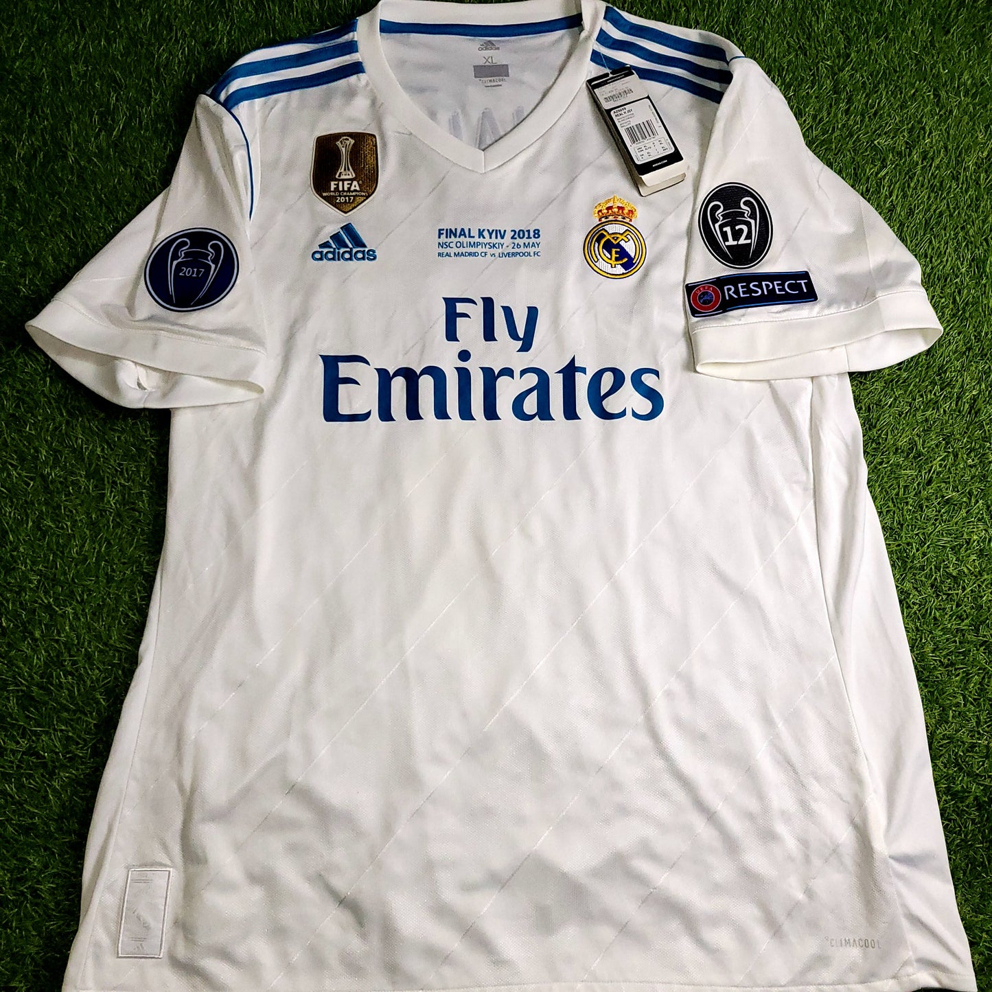 Cristiano Ronaldo Real Madrid 2017 2018 LAST GAME UEFA FINAL Soccer Jersey Shirt BNWT XL SKU# B31106