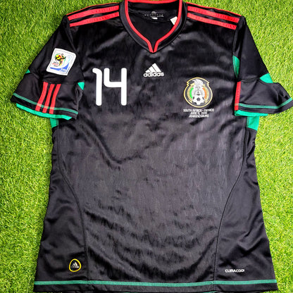 Chicharito Mexico 2010 WORLD CUP Away Black Soccer Jersey Shirt M SKU# P41397