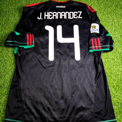 Chicharito Mexico 2010 WORLD CUP Away Black Soccer Jersey Shirt XL SKU# P41397