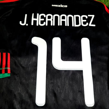 Chicharito Mexico 2010 WORLD CUP Away Black Soccer Jersey Shirt XL SKU# P41397