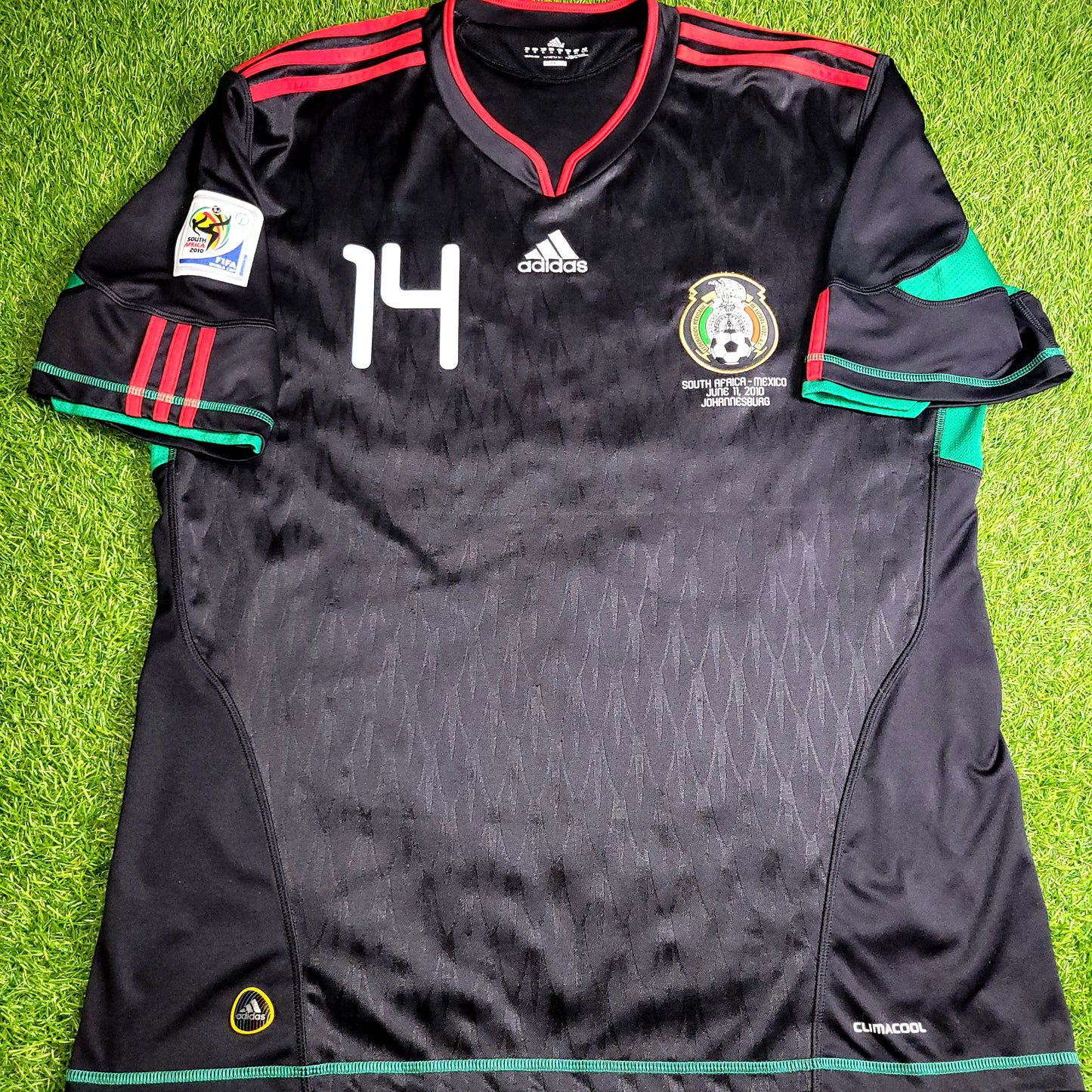 Chicharito Mexico 2010 WORLD CUP Away Black Soccer Jersey Shirt XL SKU# P41397