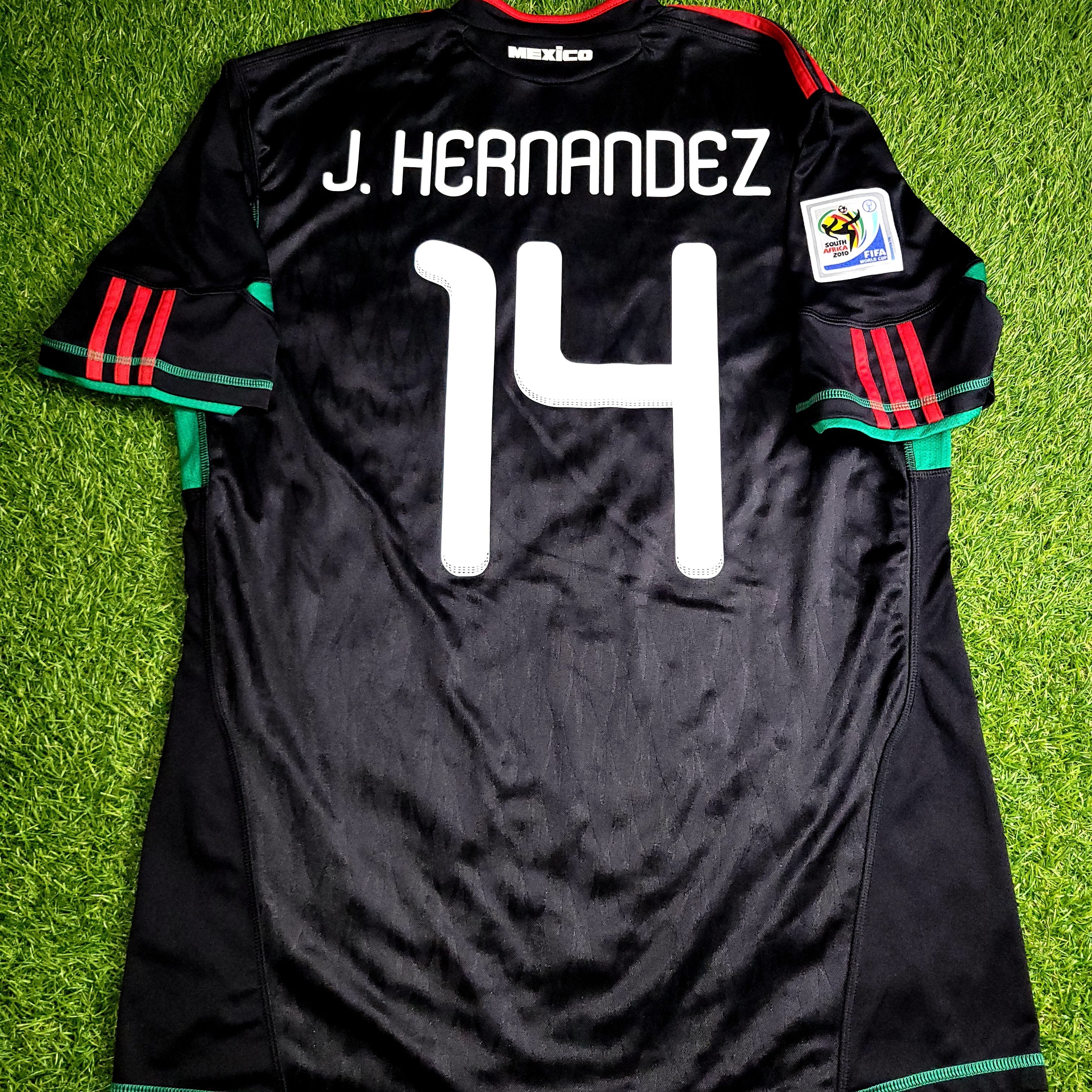 Chicharito Mexico 2010 WORLD CUP Away Black Soccer Jersey Shirt L