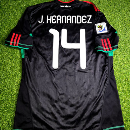 Chicharito Mexico 2010 WORLD CUP Away Black Soccer Jersey Shirt L SKU# P41397