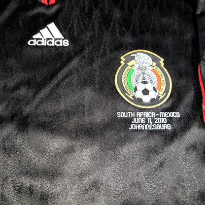 Chicharito Mexico 2010 WORLD CUP Away Black Soccer Jersey Shirt L SKU# P41397