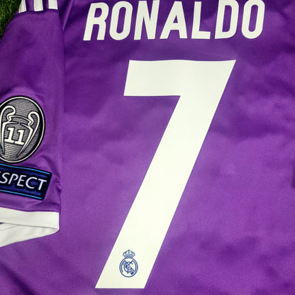 Cristiano Ronaldo Real Madrid 2016 2017 UEFA FINAL Away Soccer Jersey Shirt BNWT L SKU# AI5158