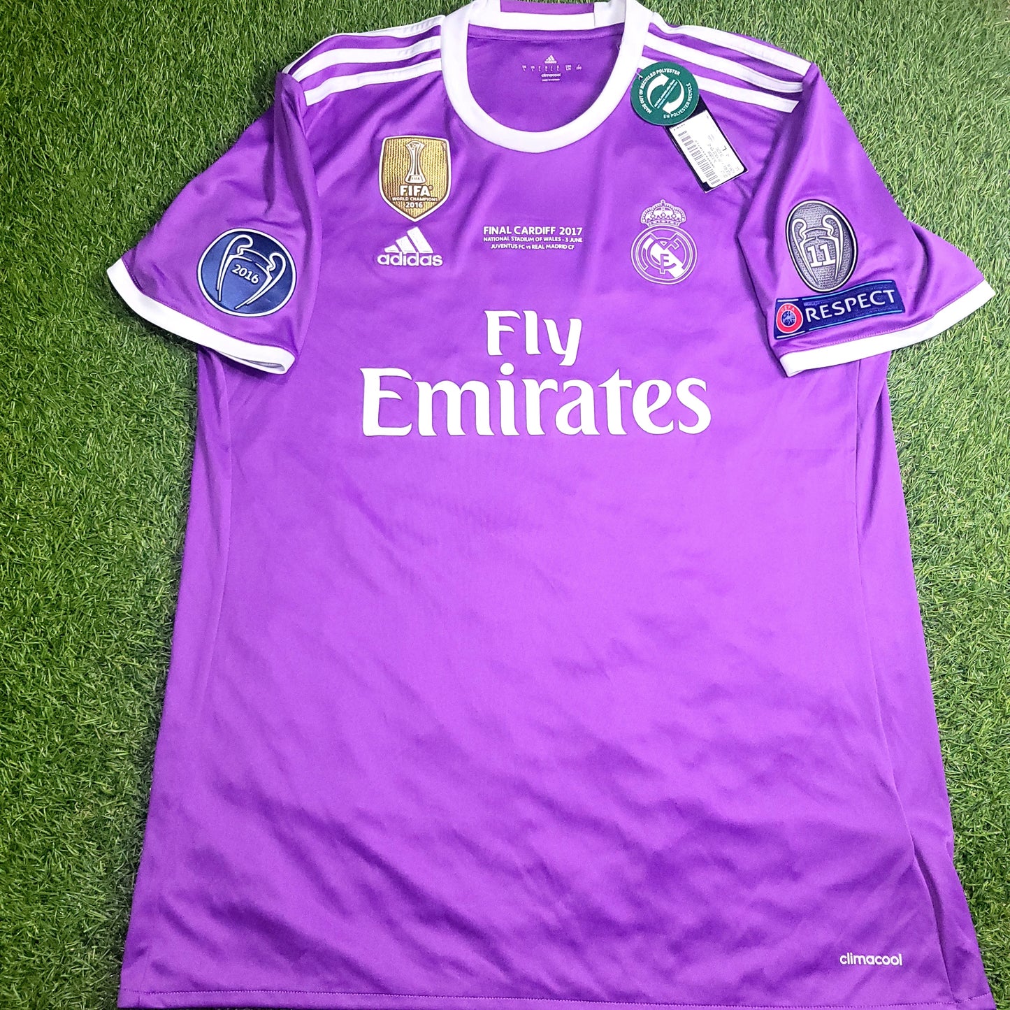 Cristiano Ronaldo Real Madrid 2016 2017 UEFA FINAL Away Soccer Jersey Shirt BNWT L SKU# AI5158