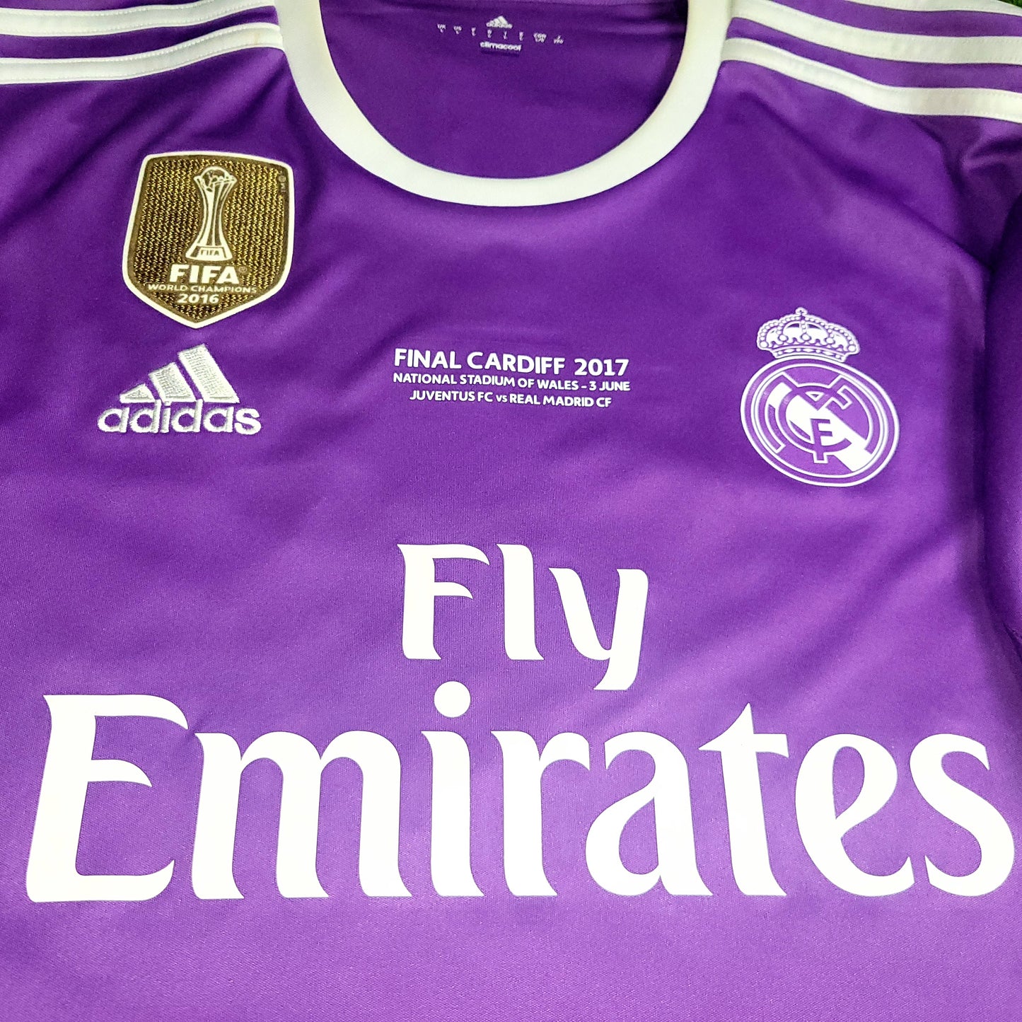 Cristiano Ronaldo Real Madrid 2016 2017 UEFA FINAL Away Soccer Jersey Shirt L SKU# AI5158