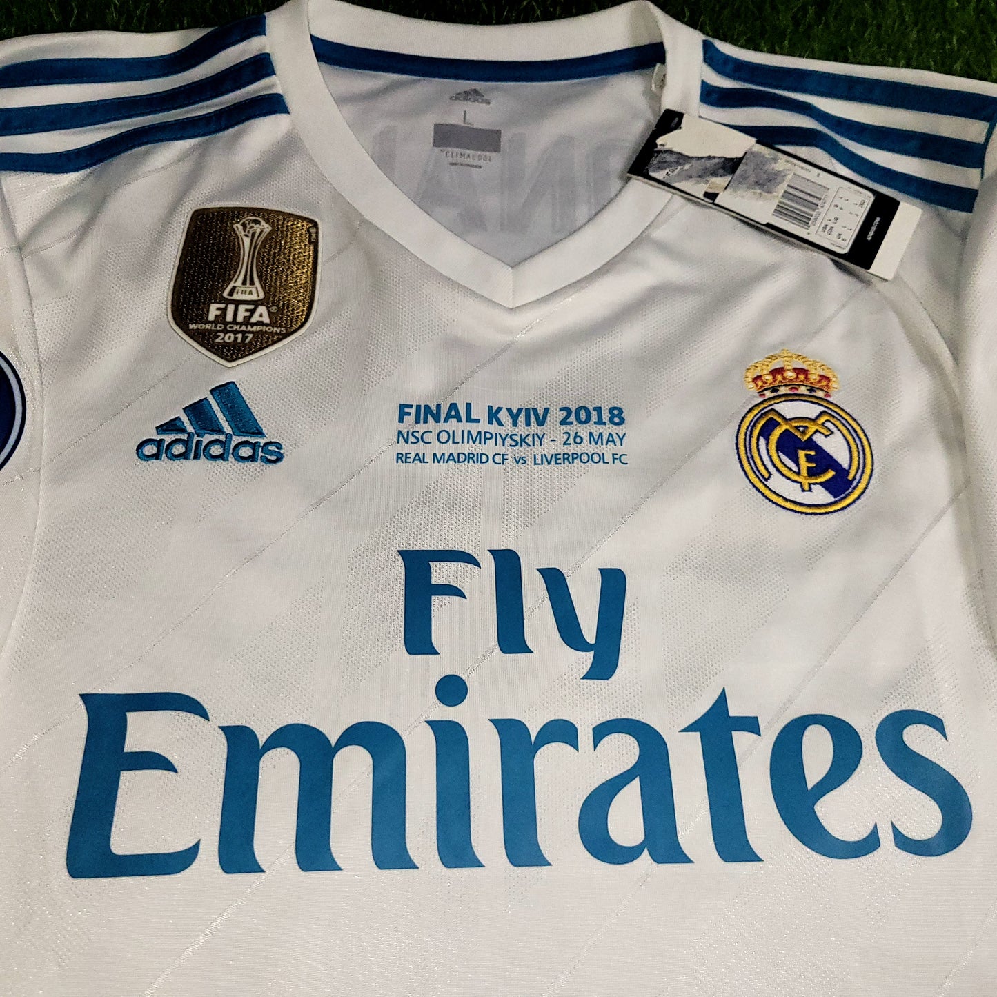 Cristiano Ronaldo Real Madrid 2017 2018 LAST GAME UEFA FINAL Soccer Jersey Shirt BNWT L SKU# B31106