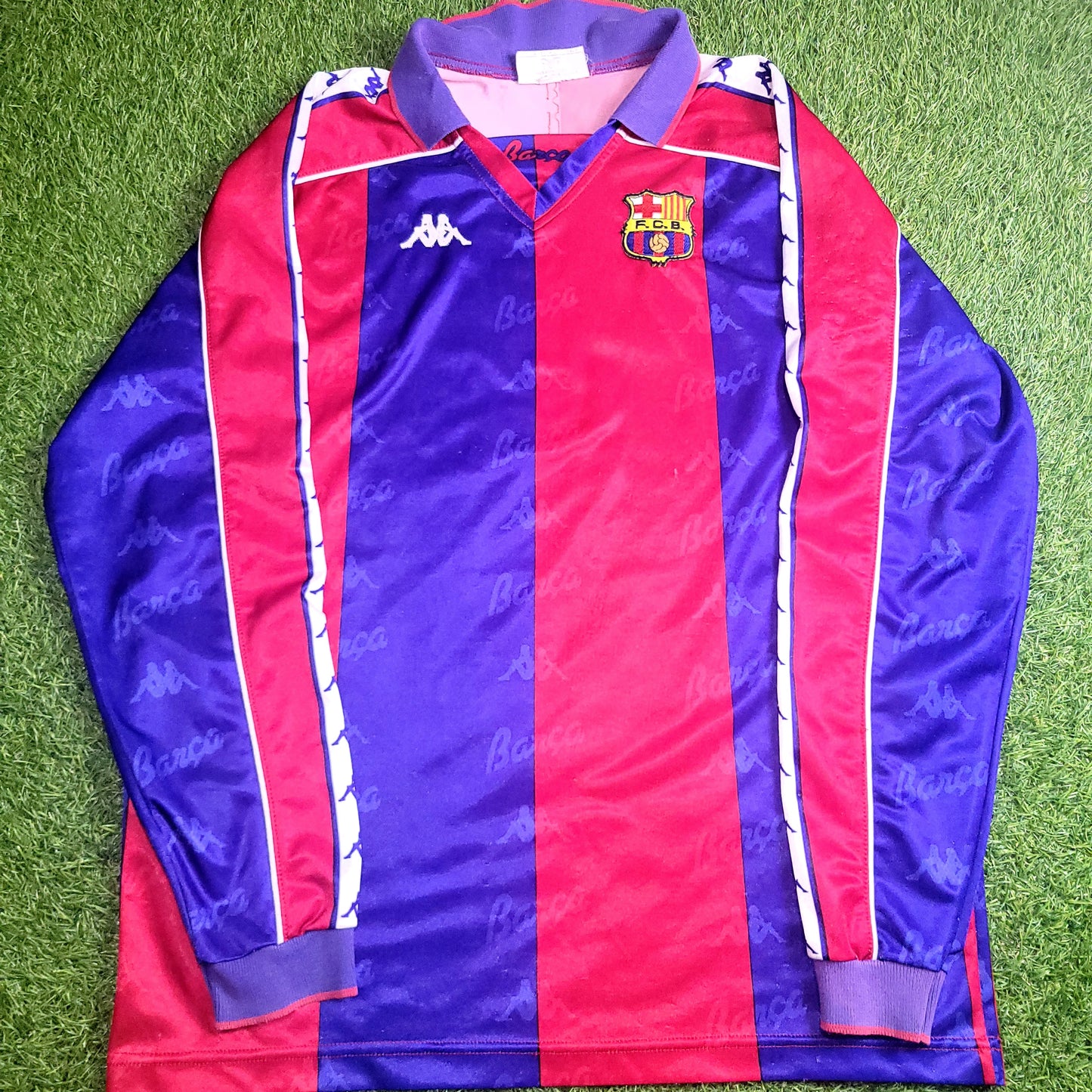 Romario Kappa Barcelona 1994 1995 Long Sleeve Soccer Jersey Shirt L