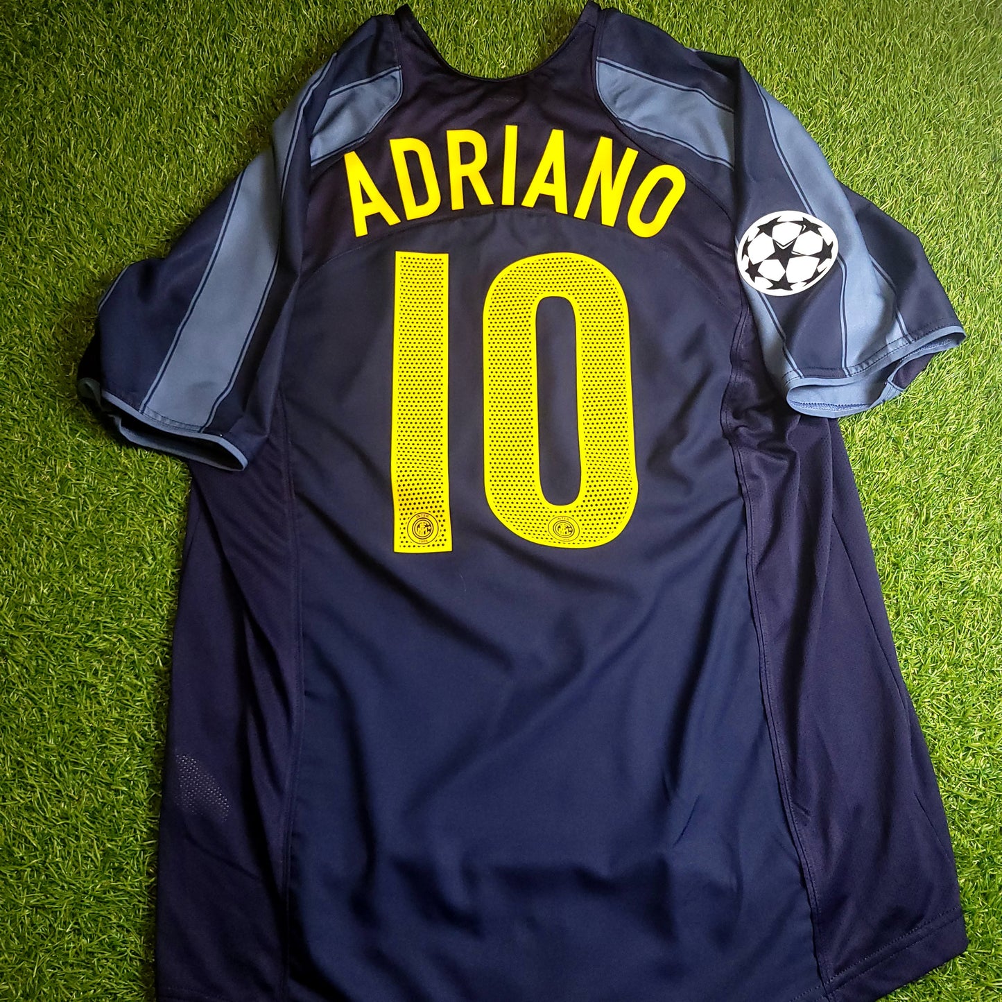 Adriano Inter Milan 2004 2005 2006 Third UEFA Soccer Jersey Shirt L
