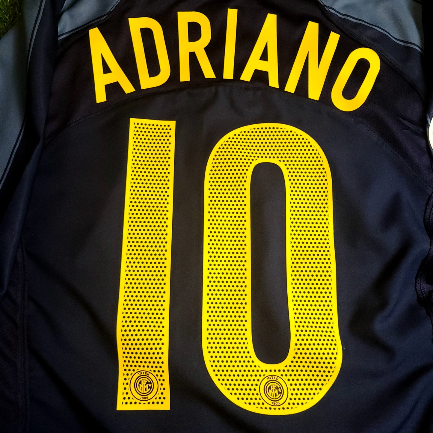 Adriano Inter Milan 2004 2005 2006 Third UEFA Soccer Jersey Shirt L