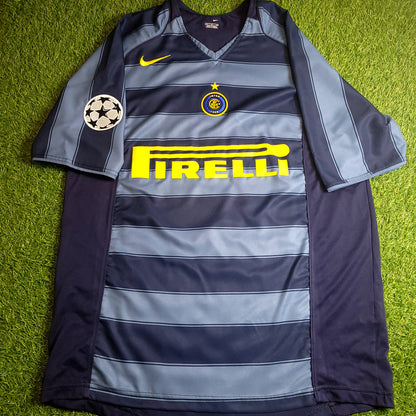 Adriano Inter Milan 2004 2005 2006 Third UEFA Soccer Jersey Shirt L