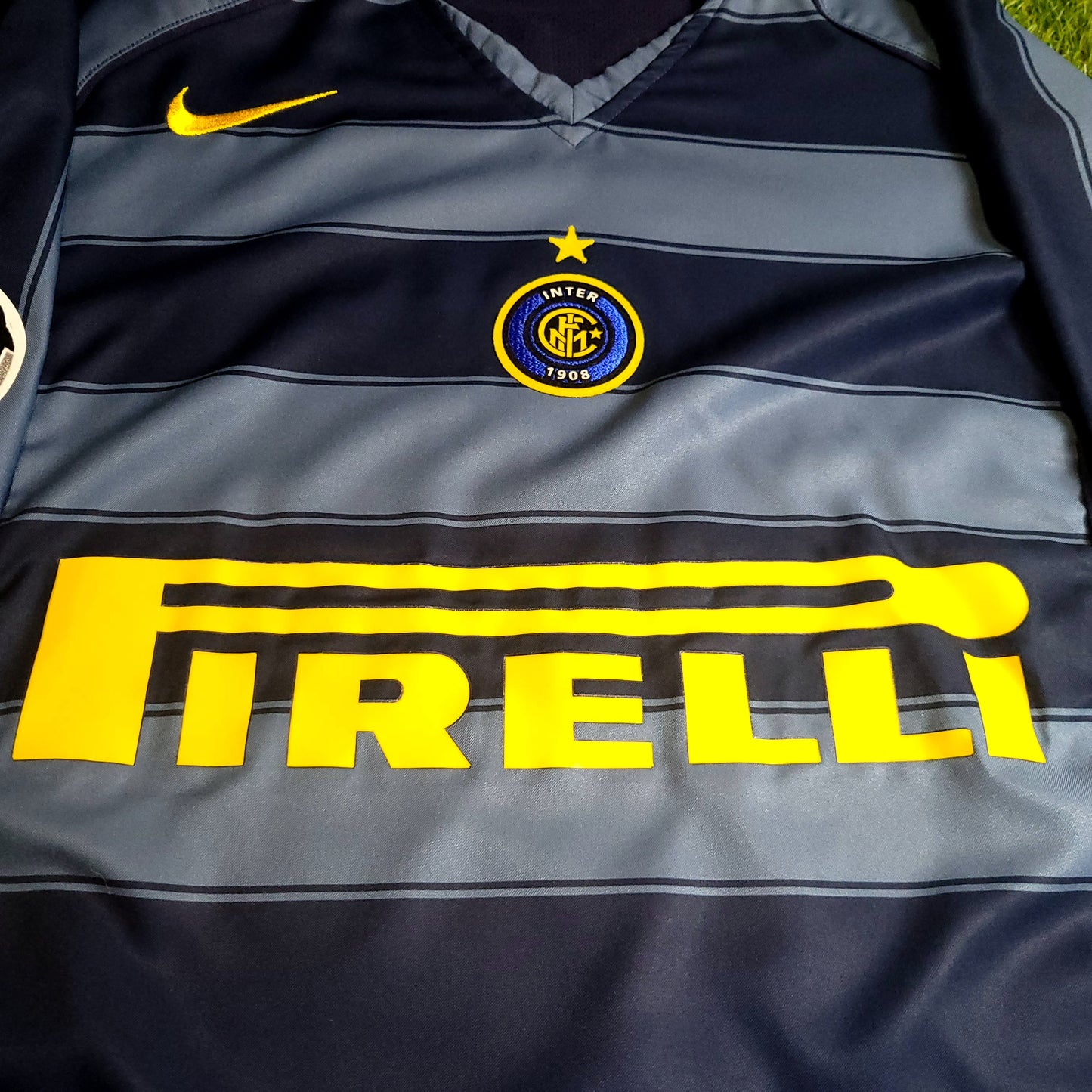 Adriano Inter Milan 2004 2005 2006 Third UEFA Soccer Jersey Shirt L