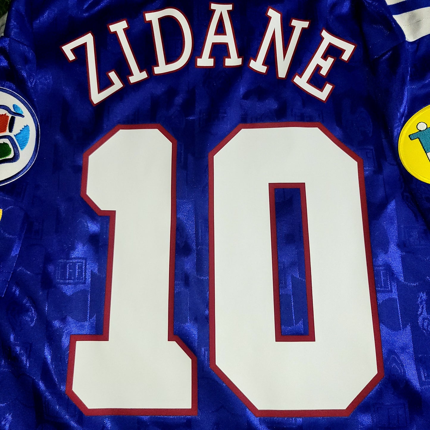 Zidane France Adidas 1996 EURO CUP Soccer Jersey Shirt L