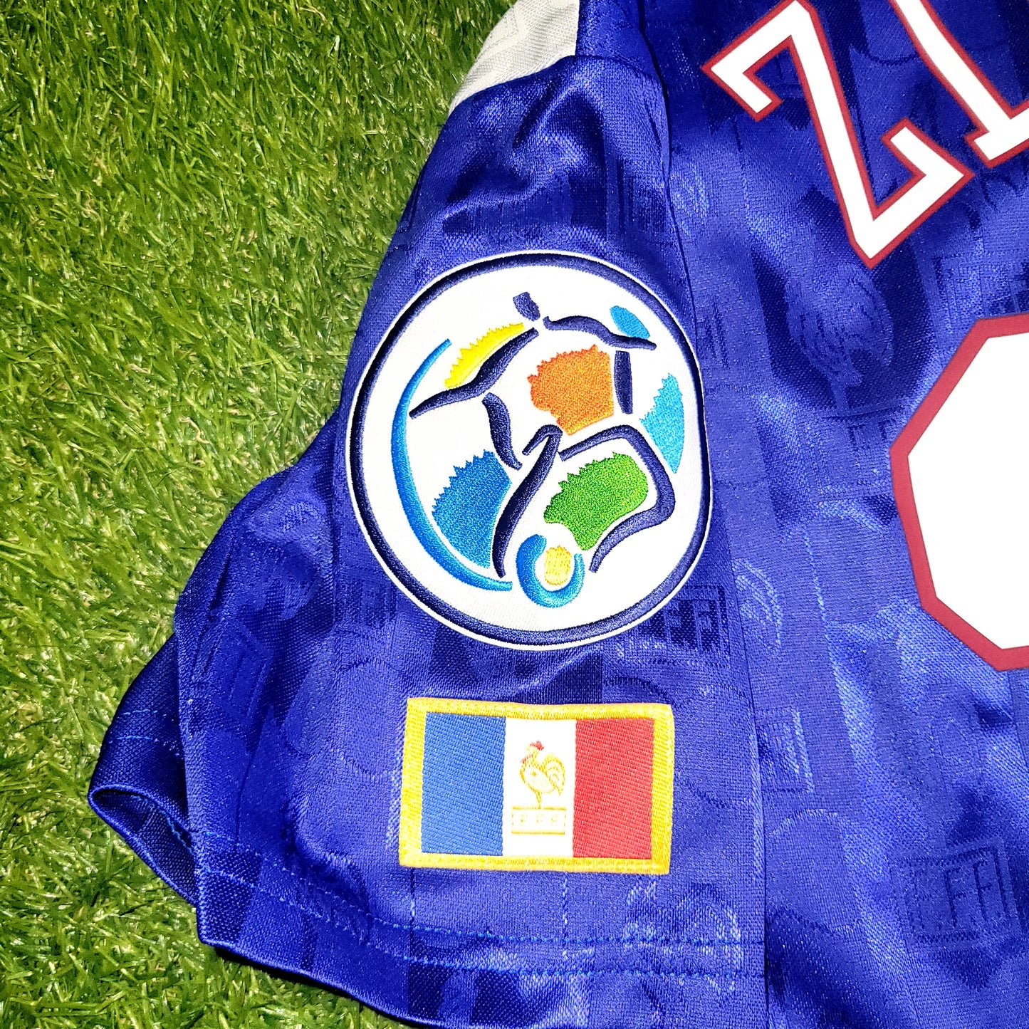 Zidane France Adidas 1996 EURO CUP Soccer Jersey Shirt L