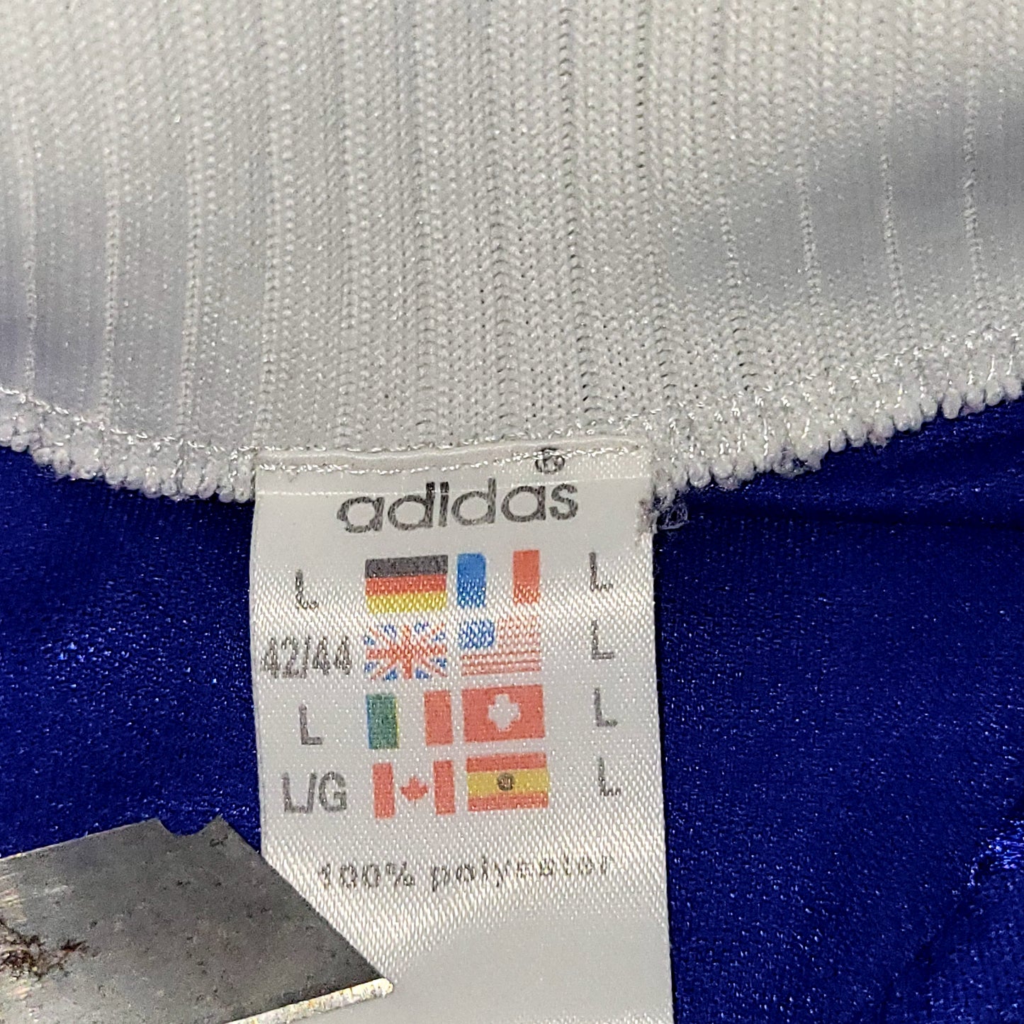 Zidane France Adidas 1996 EURO CUP Soccer Jersey Shirt L