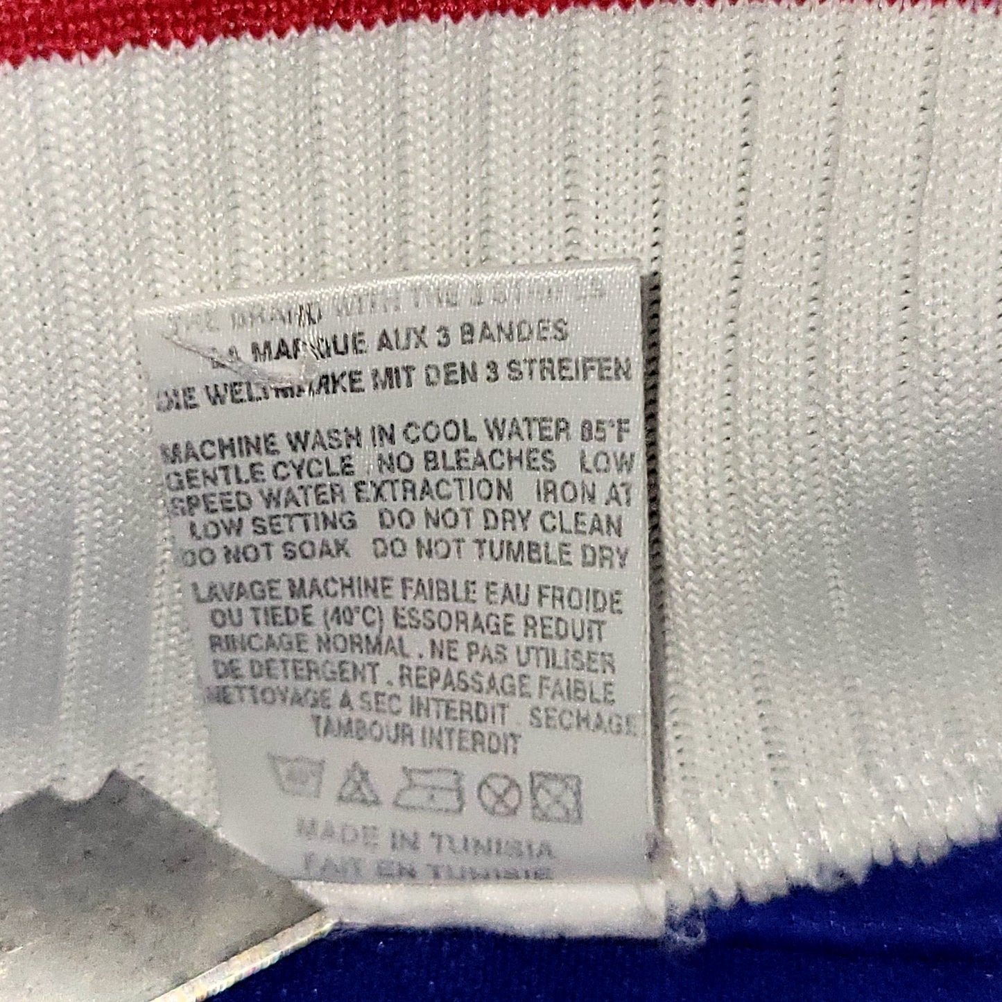 Zidane France Adidas 1996 EURO CUP Soccer Jersey Shirt L