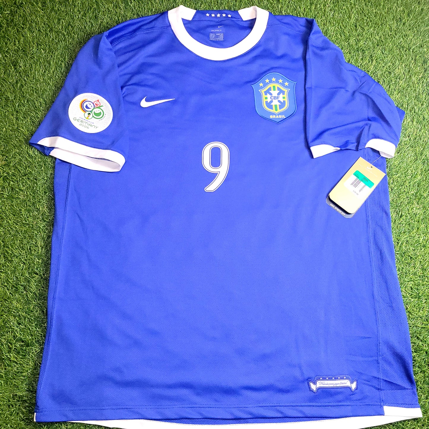 Ronaldo Brazil 2006 World Cup Away Soccer Jersey Shirt BNWT XL SKU# 103890