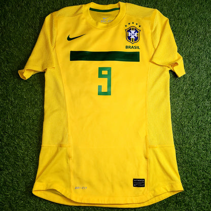 Ronaldo Brazil 2011 PLAYER ISSUE LAST MATCH Soccer Jersey Shirt M SKU# 405502-703