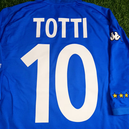 Totti Italy Kappa 2002 World Cup Home Soccer Jersey Shirt XL