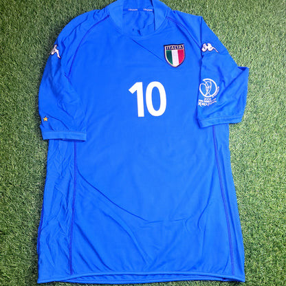 Totti Italy Kappa 2002 World Cup Home Soccer Jersey Shirt XL