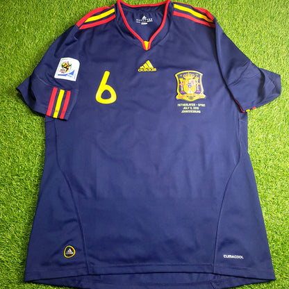 Iniesta Spain 2010 WORLD CUP FINAL Soccer Away Jersey L SKU# P47896