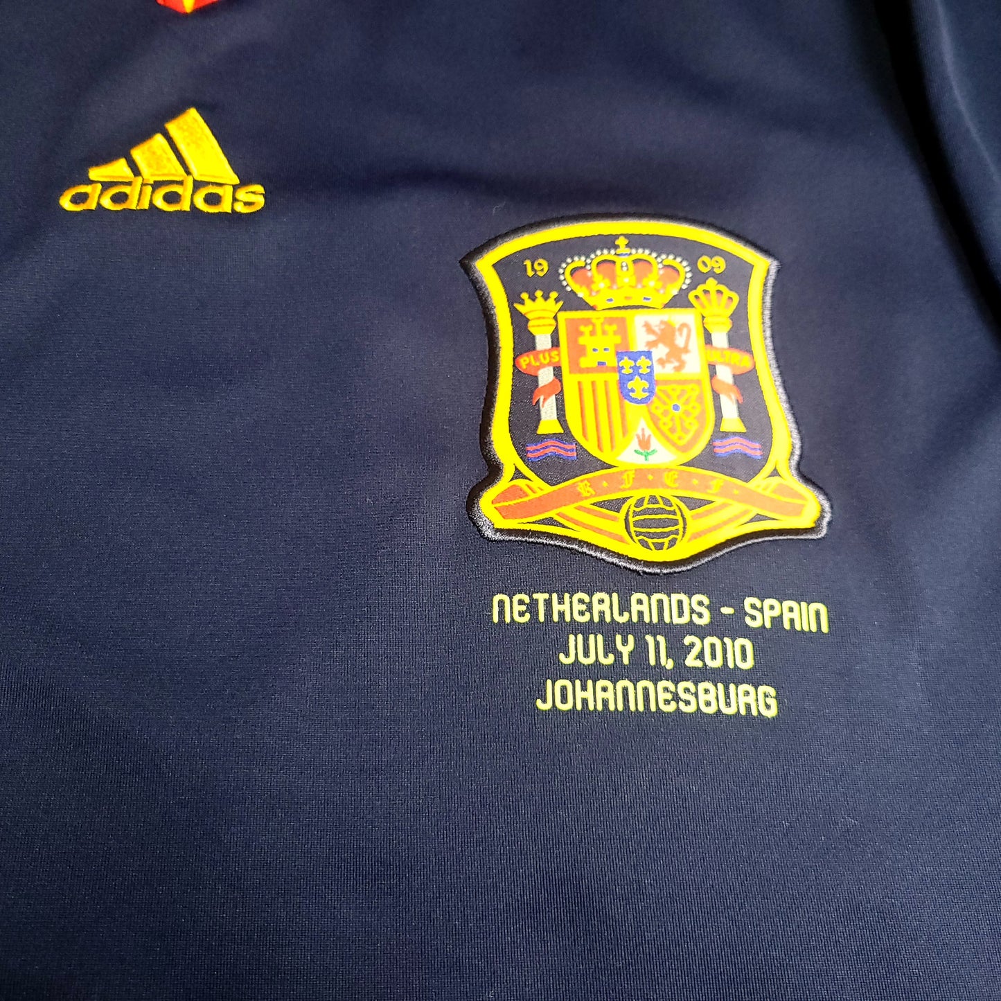 Iniesta Spain 2010 WORLD CUP FINAL Soccer Away Jersey L SKU# P47896