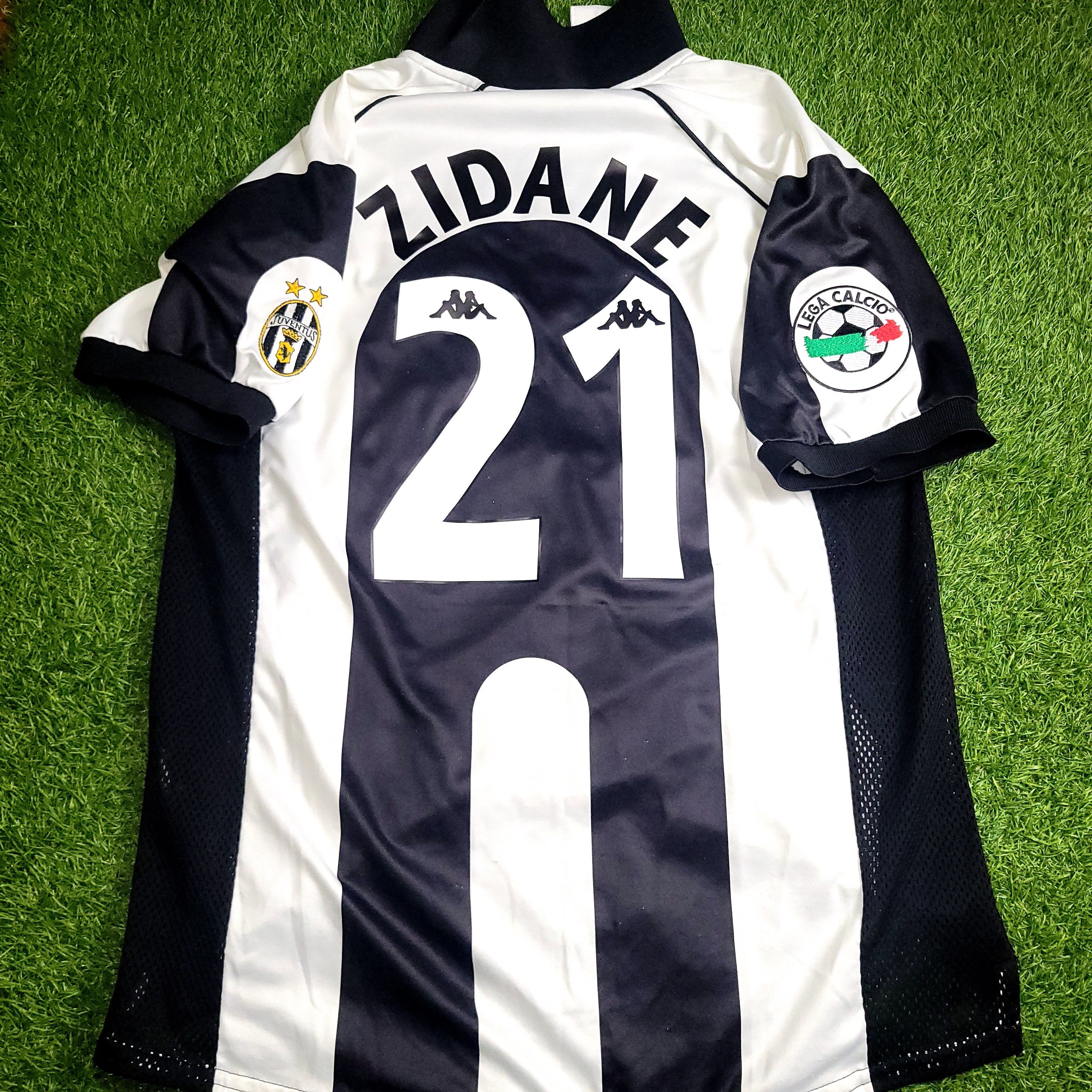 Zidane Juventus 1997 1998 Kappa Home Soccer Jersey Shirt L