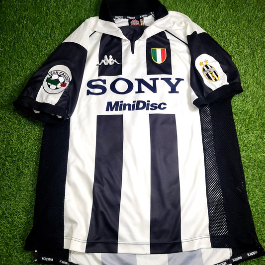 Zidane Juventus 1997 1998 Kappa Home Soccer Jersey Shirt L