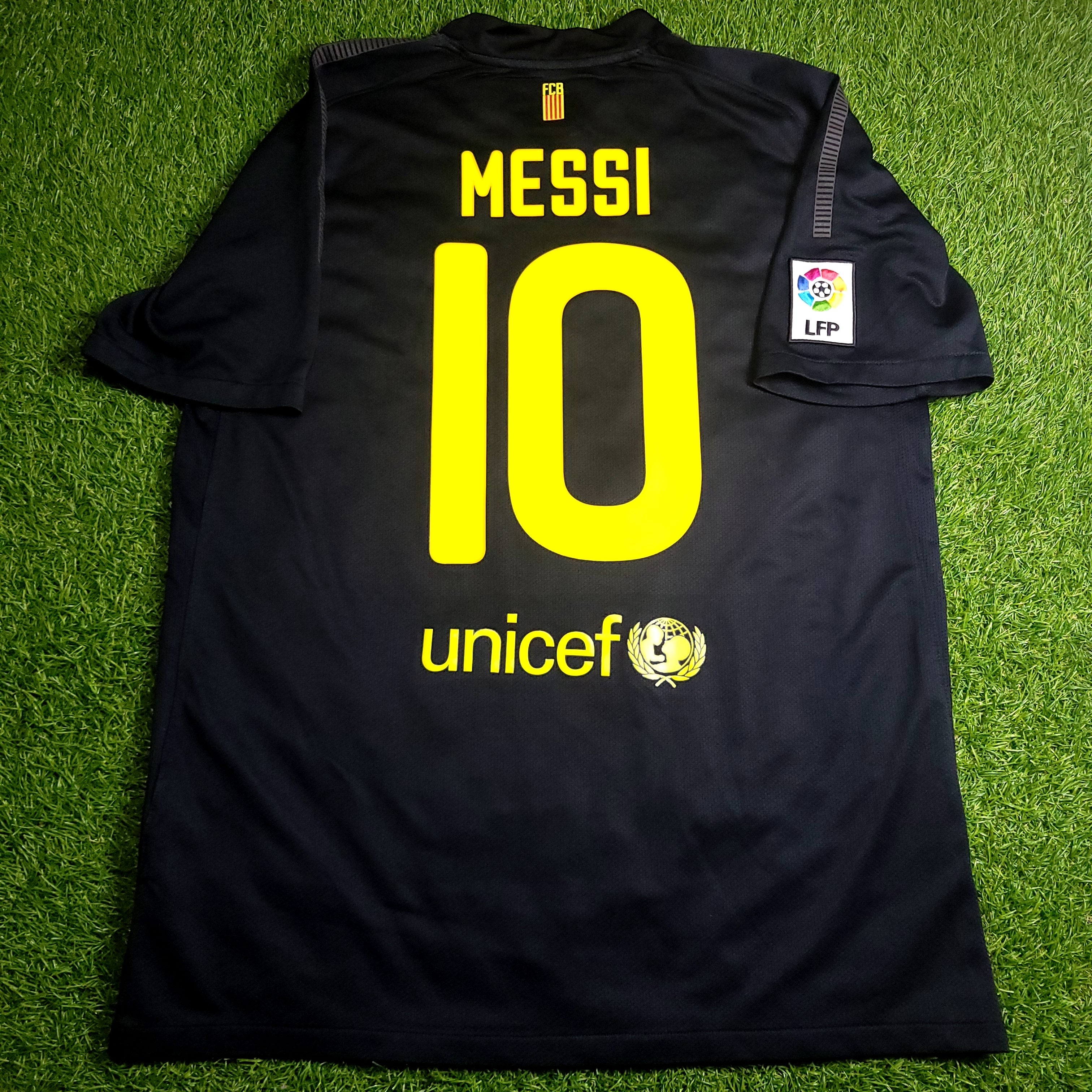 Messi Barcelona 2011 2012 Away Soccer Jersey Shirt L SKU# 419880