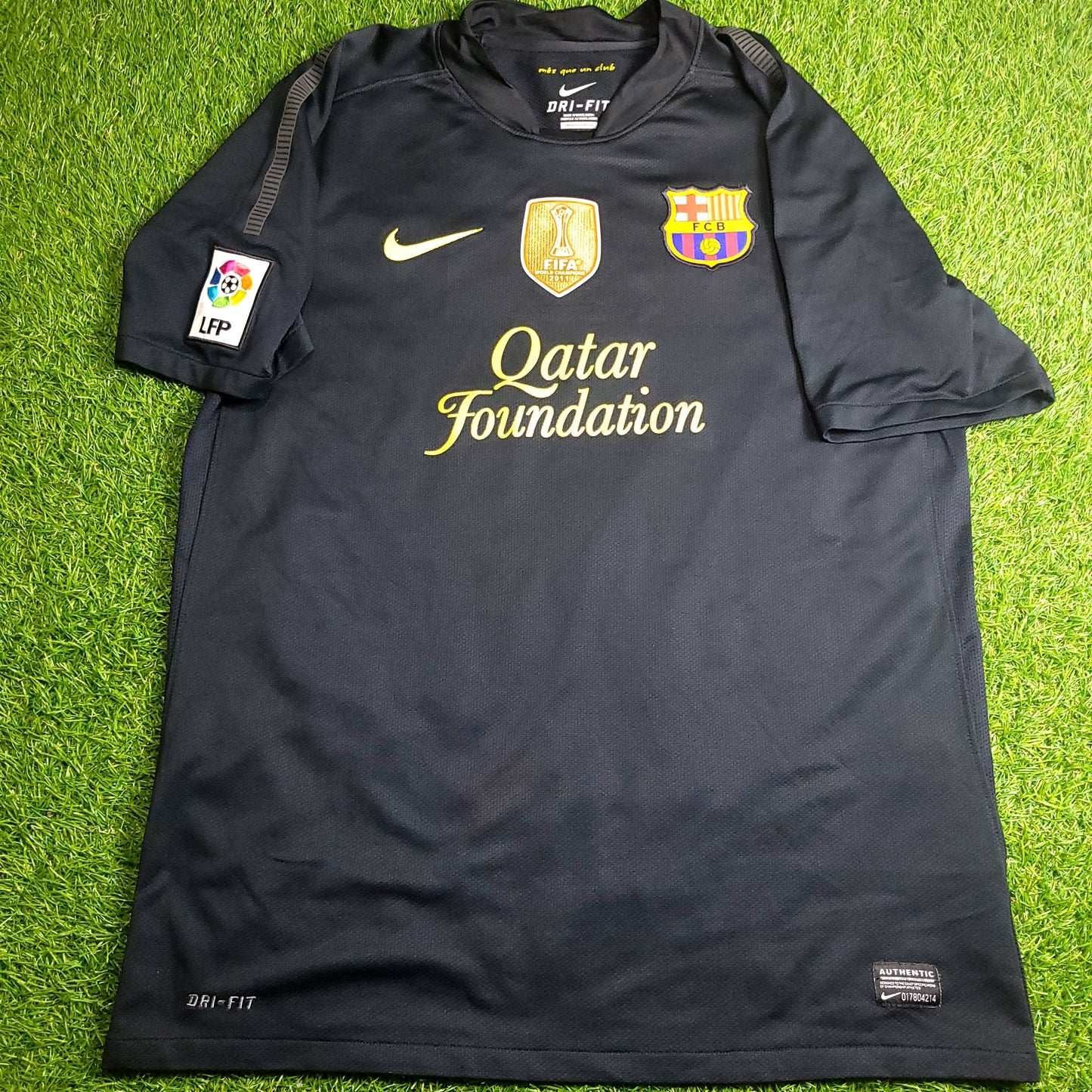 Messi Barcelona 2011 2012 Away Soccer Jersey Shirt L SKU# 419880-010