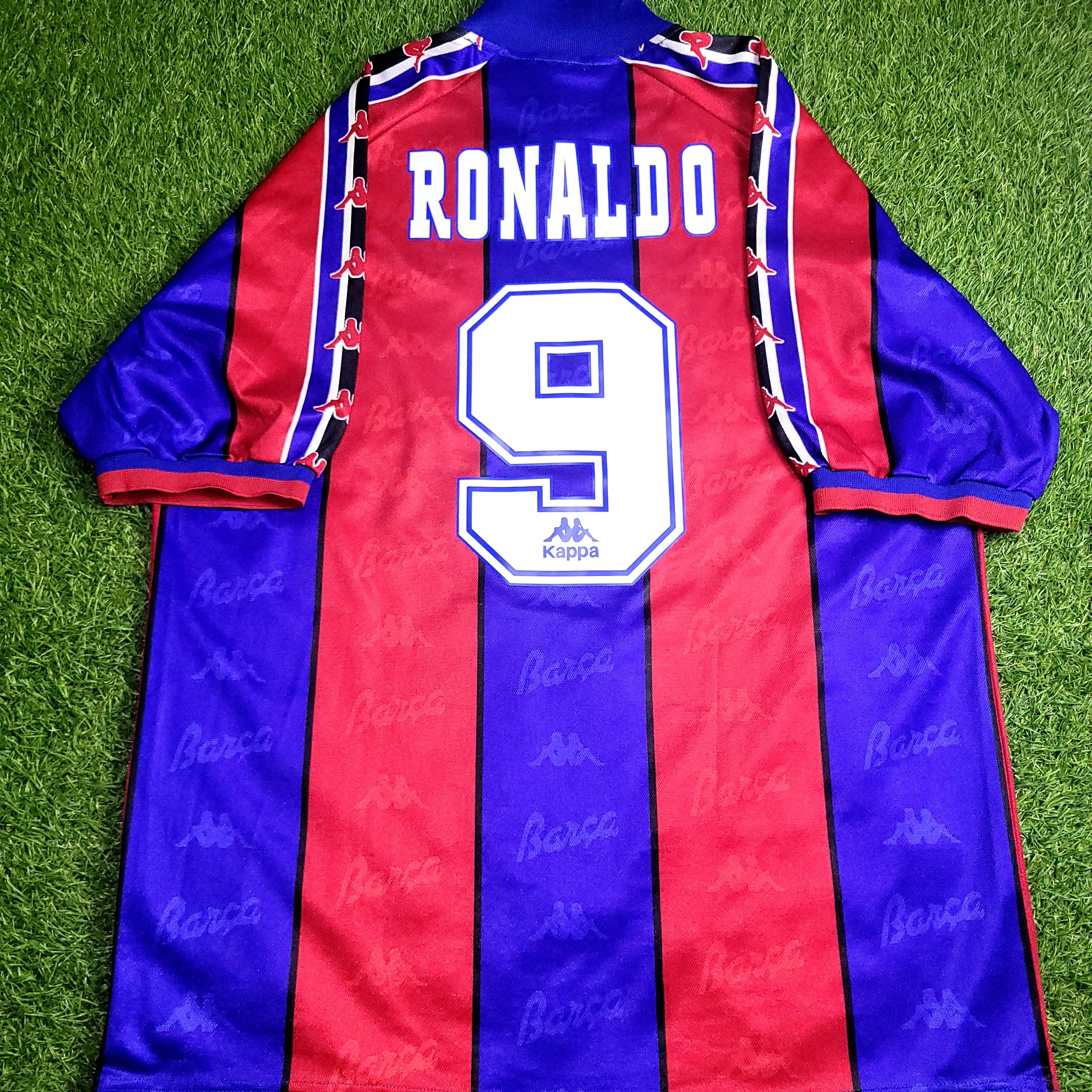 Ronaldo Kappa Barcelona 1996 1997 Home Soccer Jersey Shirt XL
