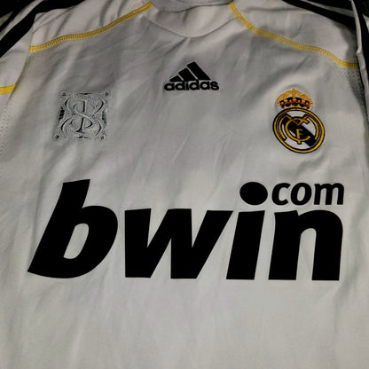 Cristiano Ronaldo Real Madrid 2009 2010 DEBUT Home Soccer Jersey Shirt M SKU# E84352