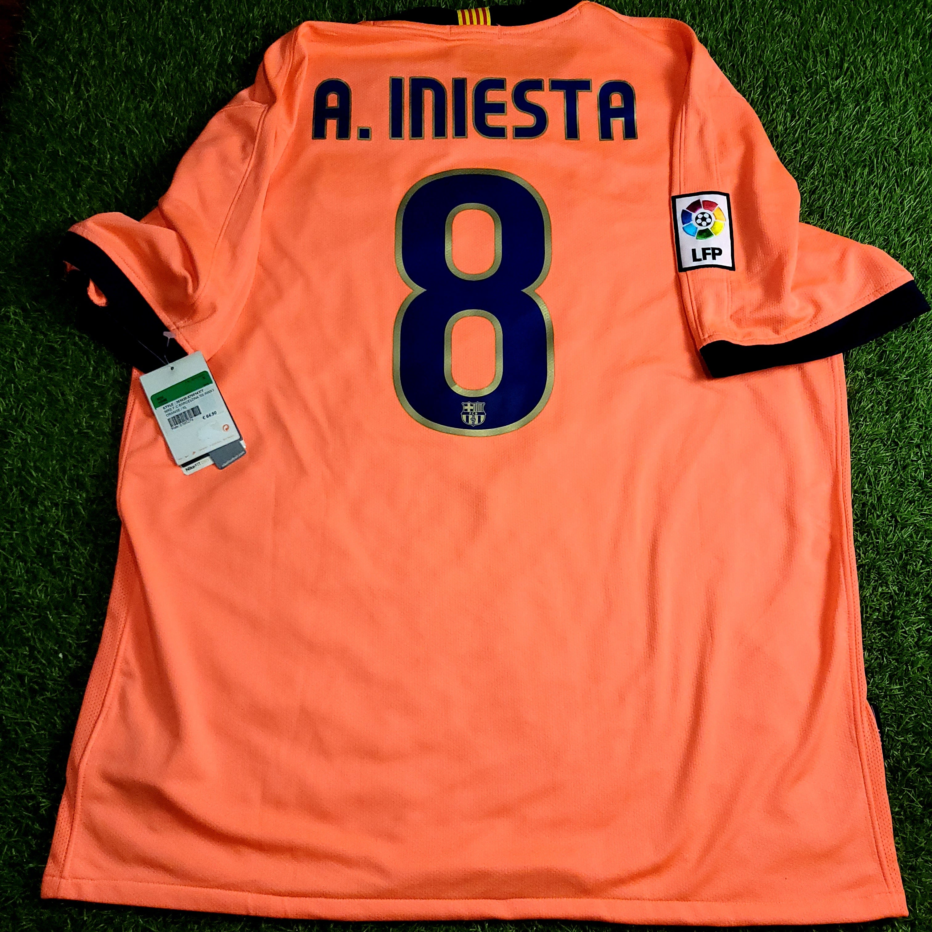 Iniesta Barcelona 2009 2010 Away Soccer Jersey Shirt BNWT XL SKU