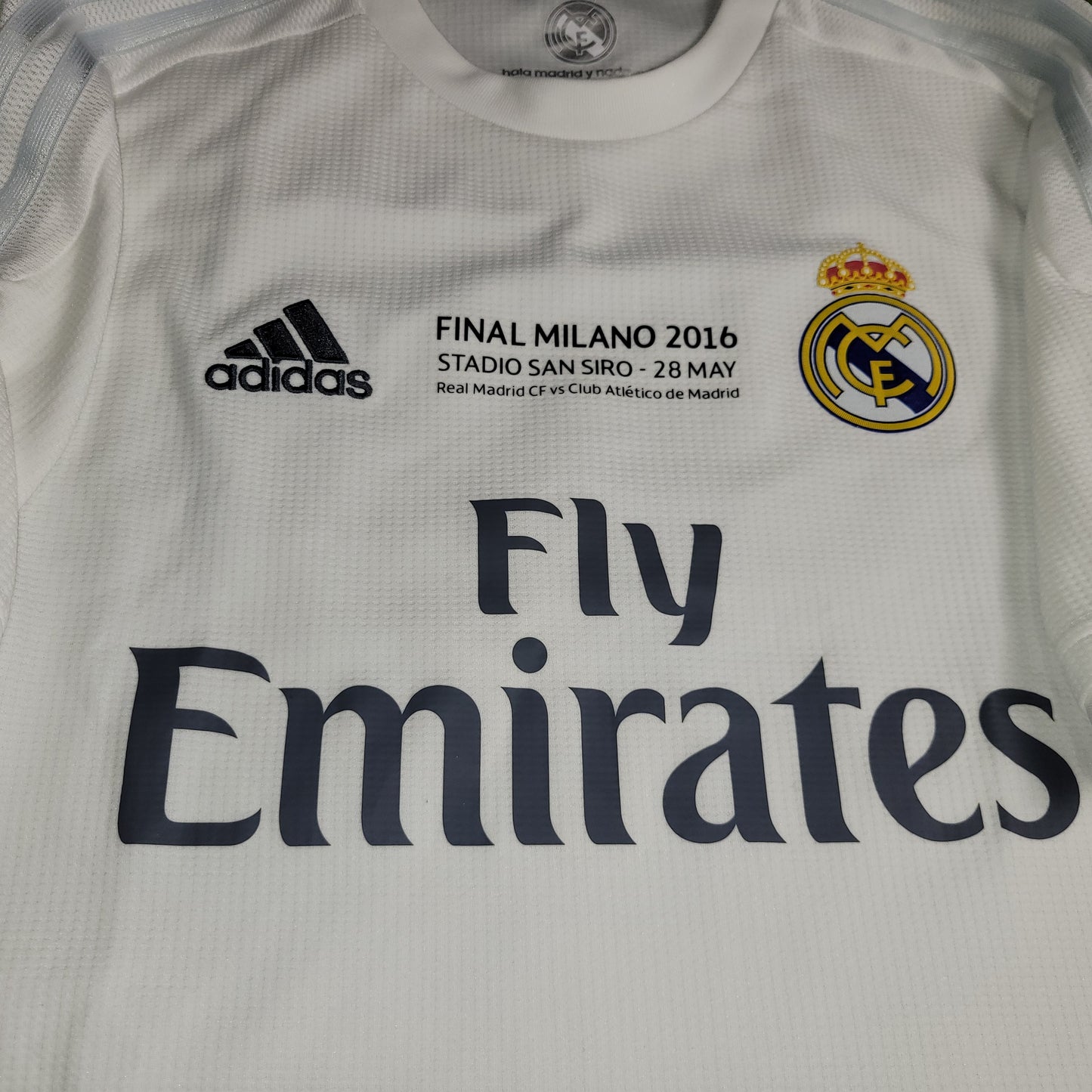 Cristiano Ronaldo Real Madrid 2015 2016 UEFA FINAL Home Soccer Jersey Shirt M SKU# S12614