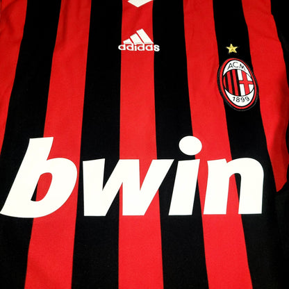 Ronaldinho AC Milan 2009 2010 UEFA Long Sleeve Soccer Jersey Shirt L SKU# E84180
