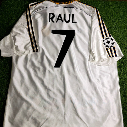 Raul Real Madrid 1998 1999 INTERCONTINENTAL FINAL Soccer Jersey Shirt XL