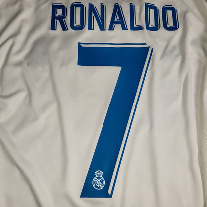 Cristiano Ronaldo Real Madrid 2017 2018 LAST GAME UEFA FINAL Long Sleeve Soccer Jersey Shirt XL SKU#  B31106