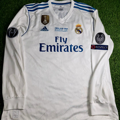Cristiano Ronaldo Real Madrid 2017 2018 LAST GAME UEFA FINAL Long Sleeve Soccer Jersey Shirt XL SKU#  B31106