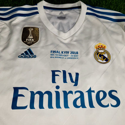 Cristiano Ronaldo Real Madrid 2017 2018 LAST GAME UEFA FINAL Long Sleeve Soccer Jersey Shirt XL SKU#  B31106
