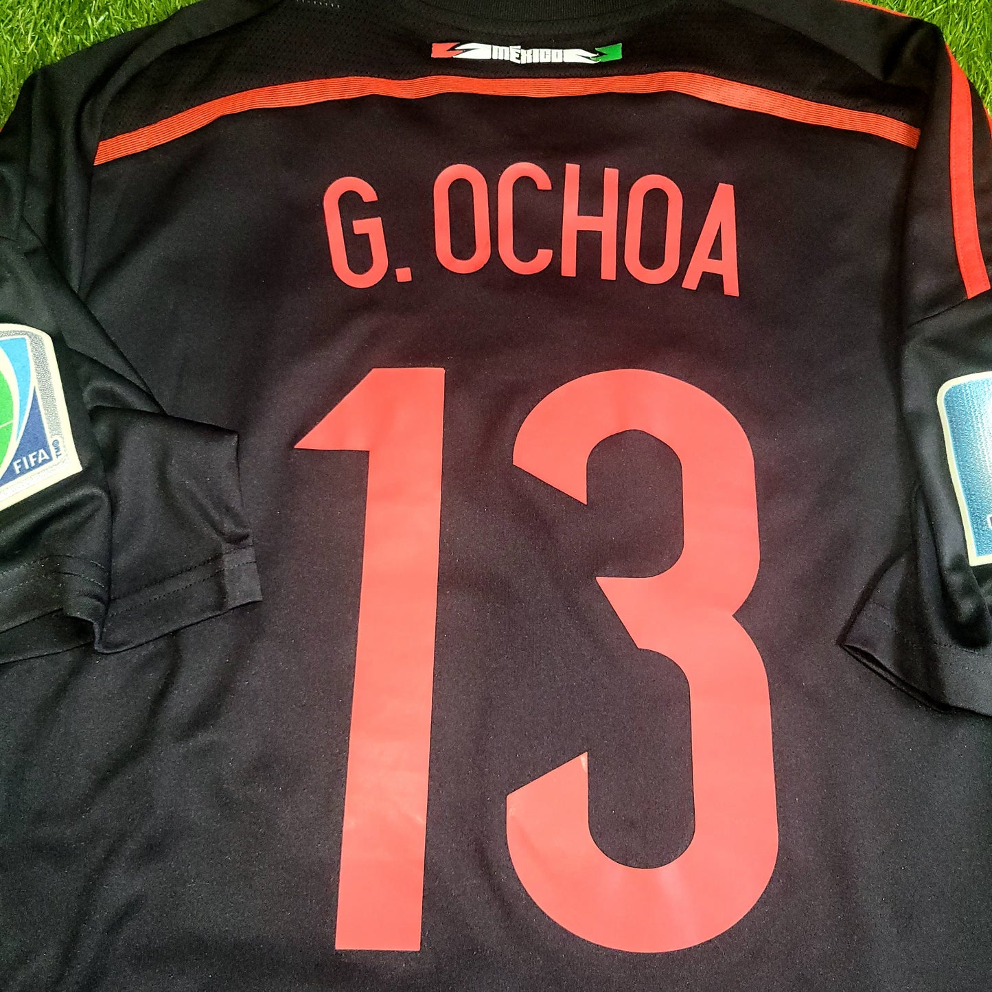 Memo Ochoa Mexico 2014 WORLD CUP GK Soccer Jersey Shirt M SKU# M00036