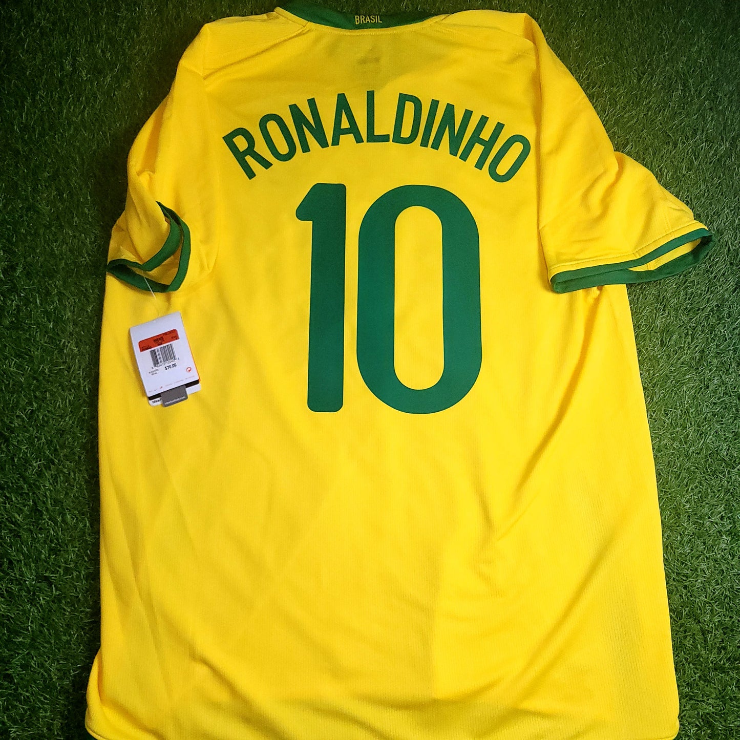 Ronaldinho Nike Brazil 2008 Soccer Jersey Shirt  BNWT L SKU# 258949-703