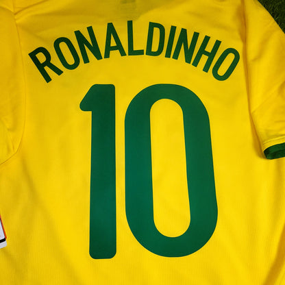 Ronaldinho Nike Brazil 2008 Soccer Jersey Shirt  BNWT L SKU# 258949-703