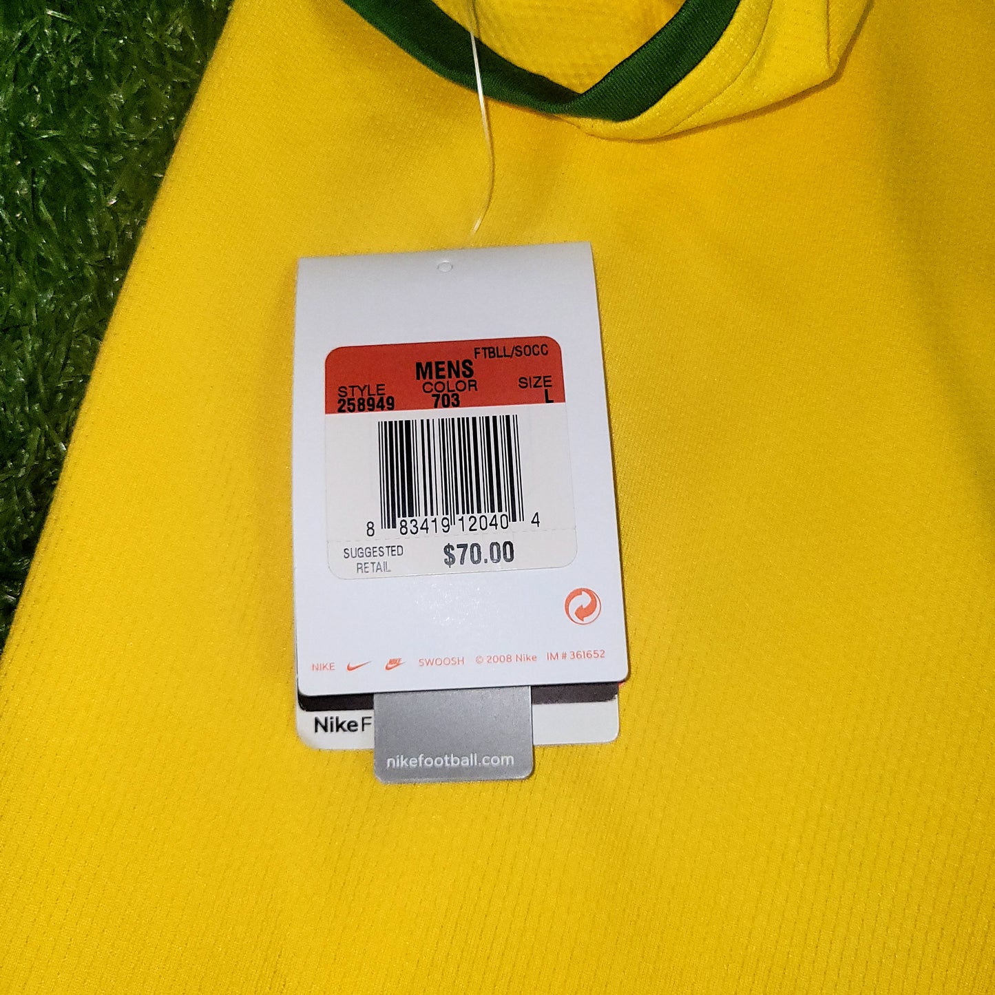 Ronaldinho Nike Brazil 2008 Soccer Jersey Shirt  BNWT L SKU# 258949-703