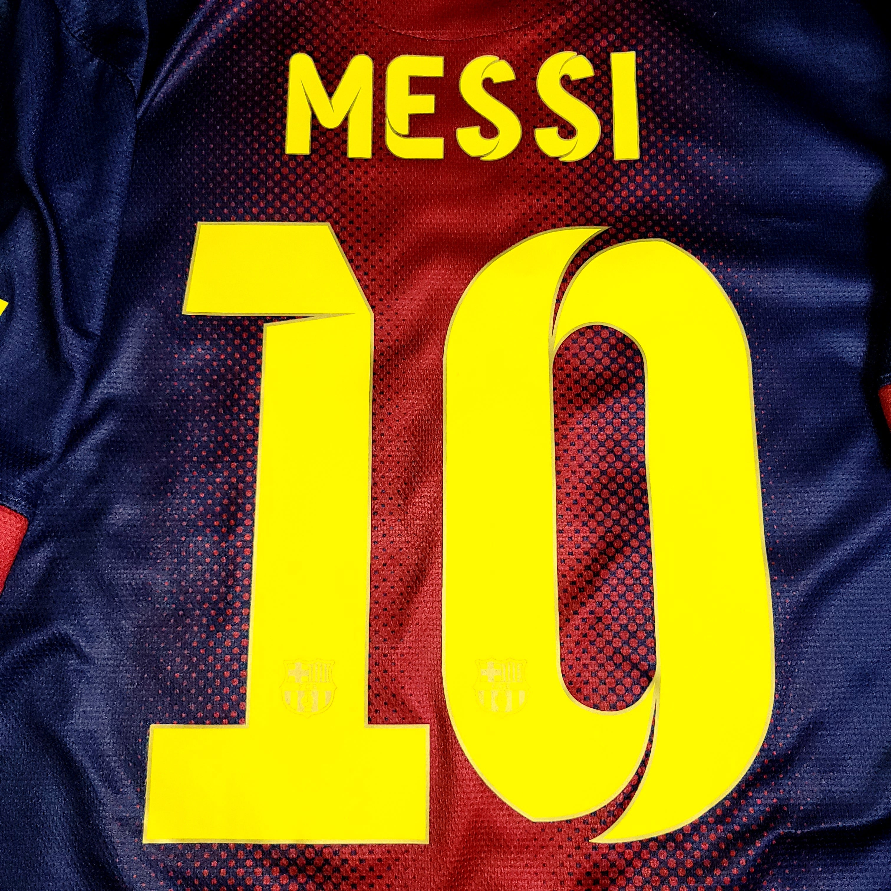 Messi Barcelona 2012 2013 Home Soccer Jersey Shirt L SKU# 478323