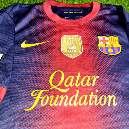 Messi Barcelona 2012 2013 Home Soccer Jersey Shirt L SKU# 478323-410