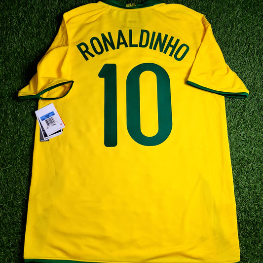 Ronaldinho Nike Brazil 2008 Soccer Jersey Shirt BNWT M SKU# 258949-703