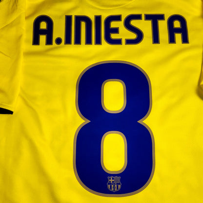 Iniesta Barcelona INIESTAZO TREBLE 2008 2009 Soccer Away Jersey Shirt M SKU# 286787-760
