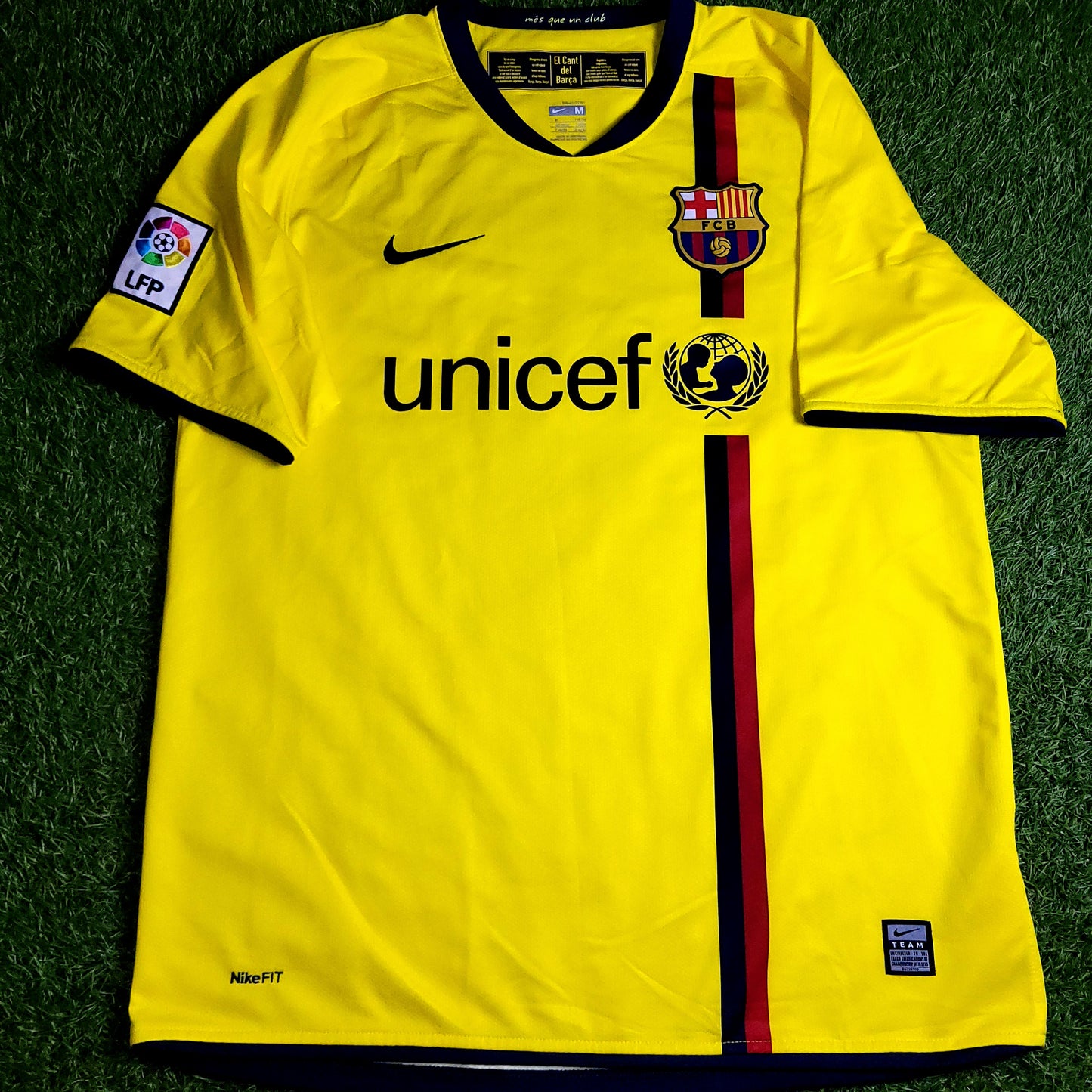 Iniesta Barcelona INIESTAZO TREBLE 2008 2009 Soccer Away Jersey Shirt M SKU# 286787-760